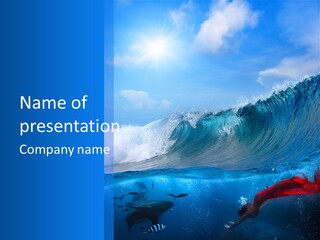 Surfing Shark PowerPoint Template