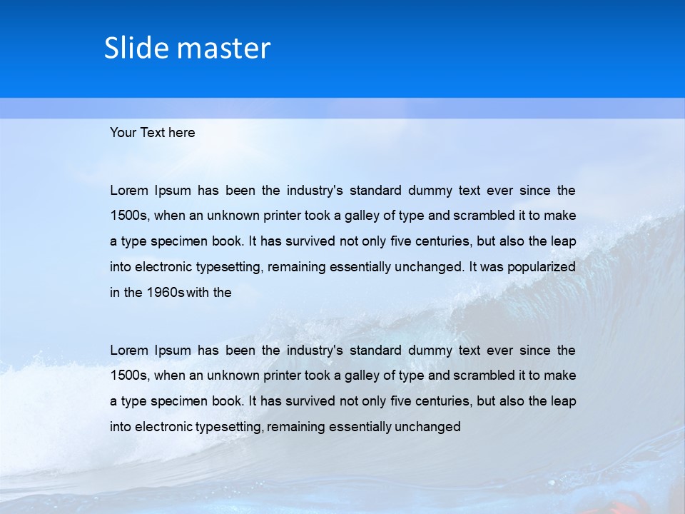 Surfing Shark PowerPoint Template