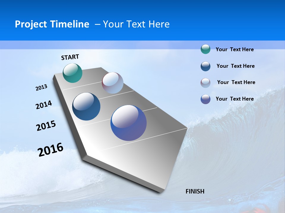 Surfing Shark PowerPoint Template