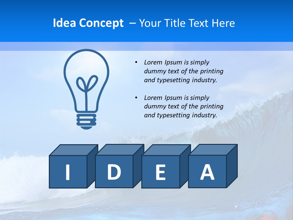 Surfing Shark PowerPoint Template