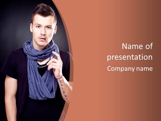 Young Male Model PowerPoint Template