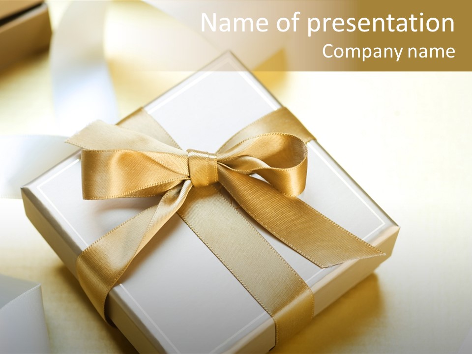 Symbol Ribbon Romantic PowerPoint Template