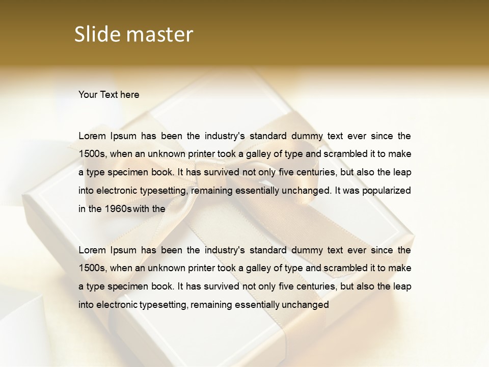 Symbol Ribbon Romantic PowerPoint Template