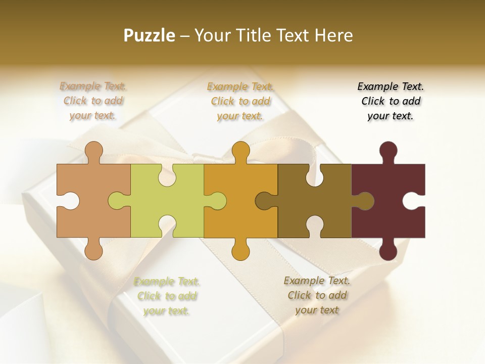 Symbol Ribbon Romantic PowerPoint Template