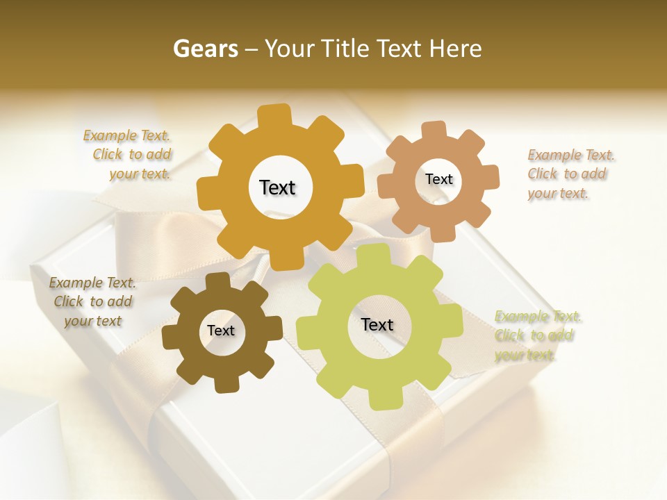 Symbol Ribbon Romantic PowerPoint Template