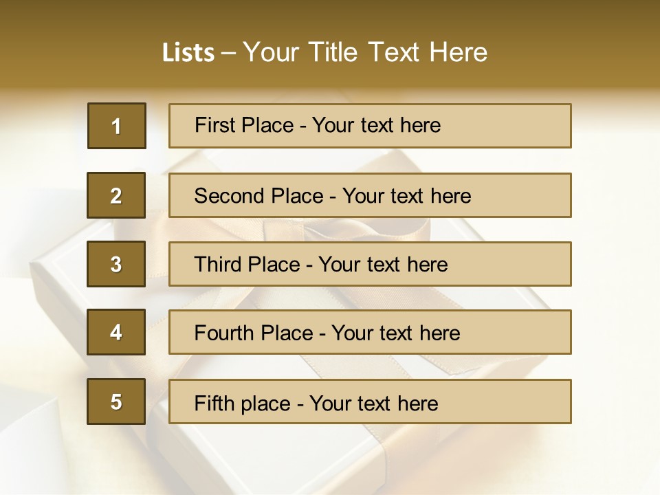 Symbol Ribbon Romantic PowerPoint Template