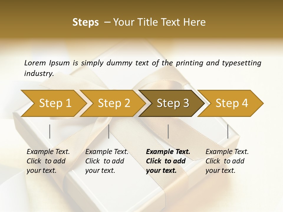 Symbol Ribbon Romantic PowerPoint Template