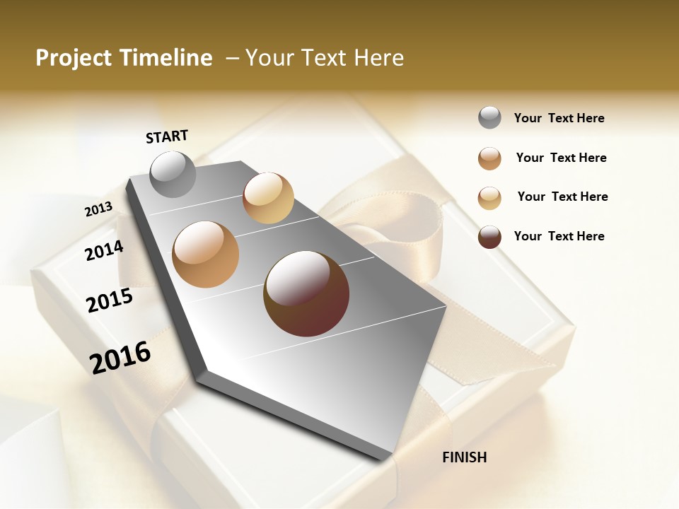 Symbol Ribbon Romantic PowerPoint Template
