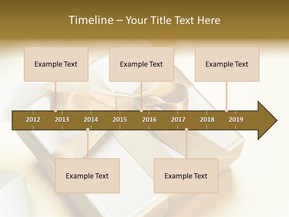 Symbol Ribbon Romantic PowerPoint Template