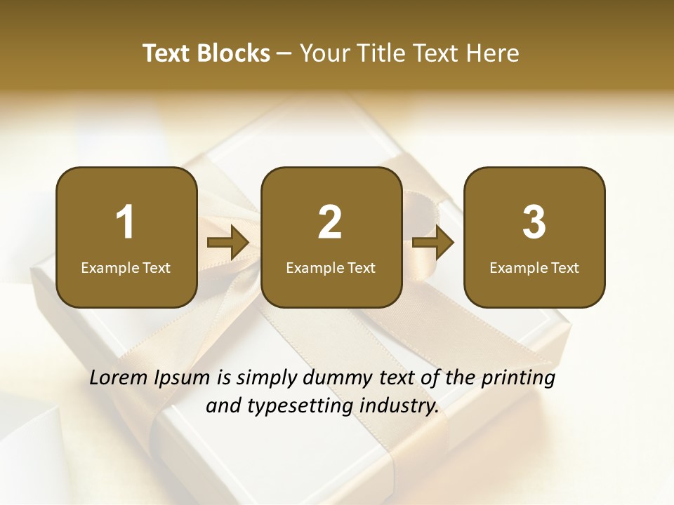 Symbol Ribbon Romantic PowerPoint Template