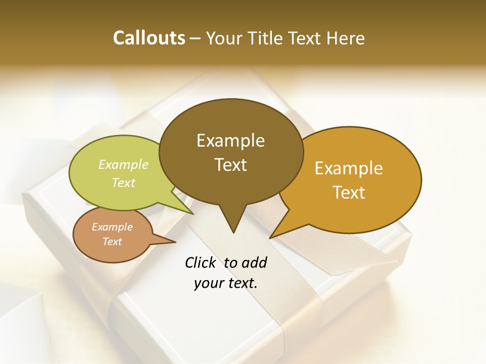 Symbol Ribbon Romantic PowerPoint Template