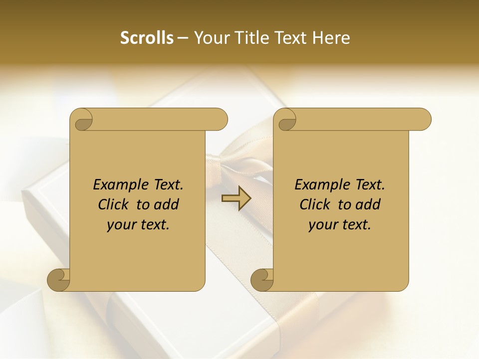 Symbol Ribbon Romantic PowerPoint Template