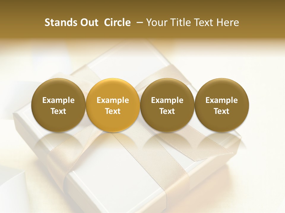 Symbol Ribbon Romantic PowerPoint Template