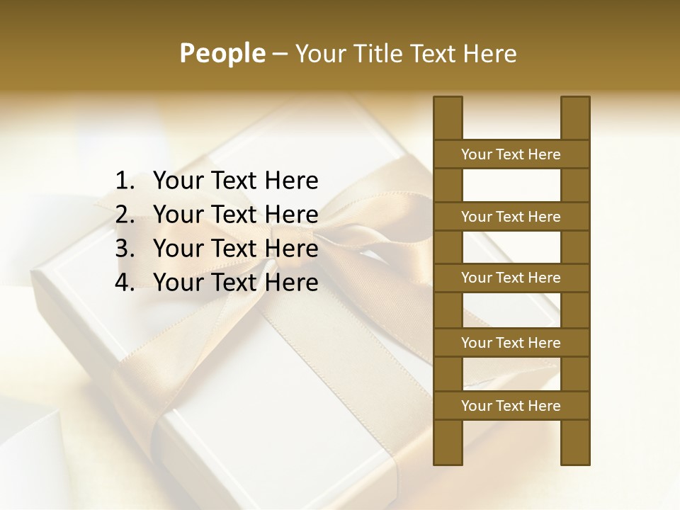 Symbol Ribbon Romantic PowerPoint Template