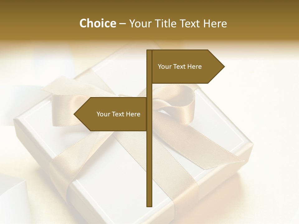 Symbol Ribbon Romantic PowerPoint Template