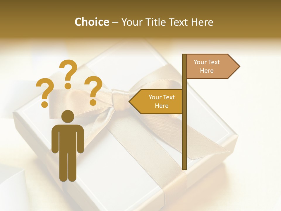 Symbol Ribbon Romantic PowerPoint Template