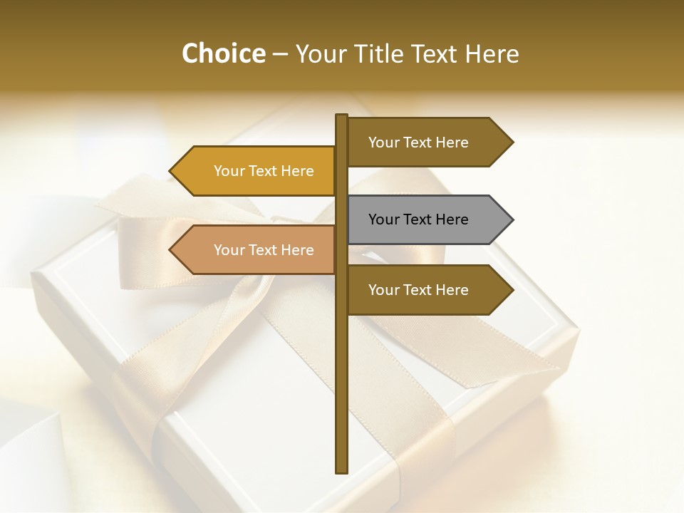 Symbol Ribbon Romantic PowerPoint Template