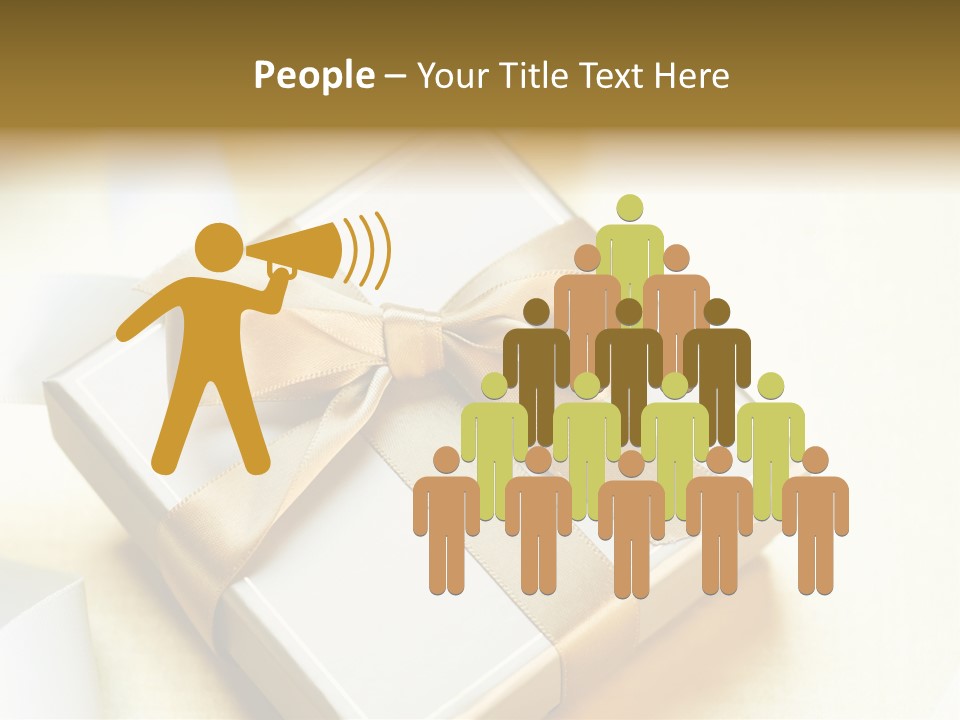 Symbol Ribbon Romantic PowerPoint Template