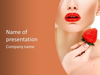 Beautiful Red Lips PowerPoint Template