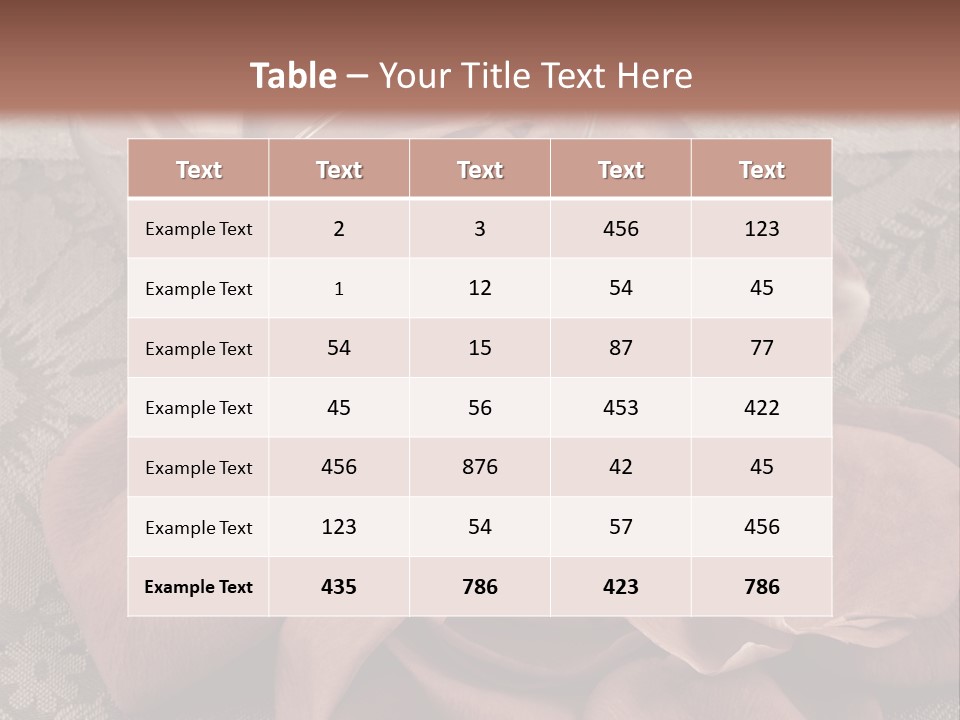 Rose Dining Expensive PowerPoint Template