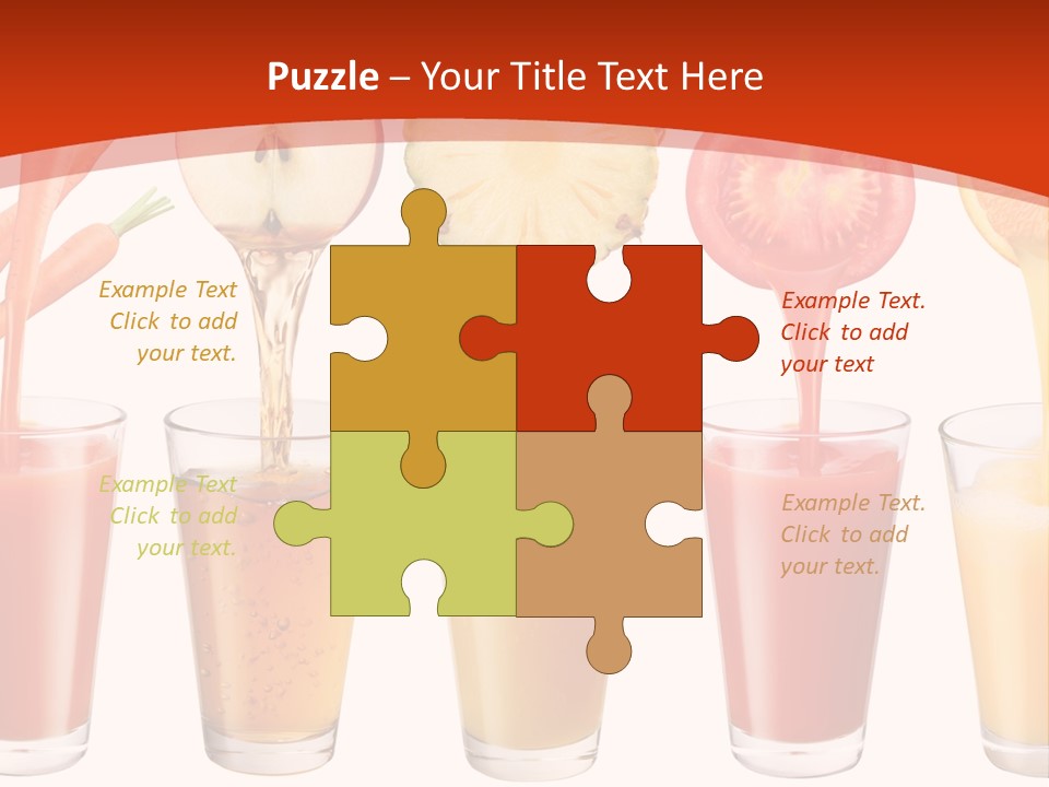 Fruits And Vegetables Juices PowerPoint Template