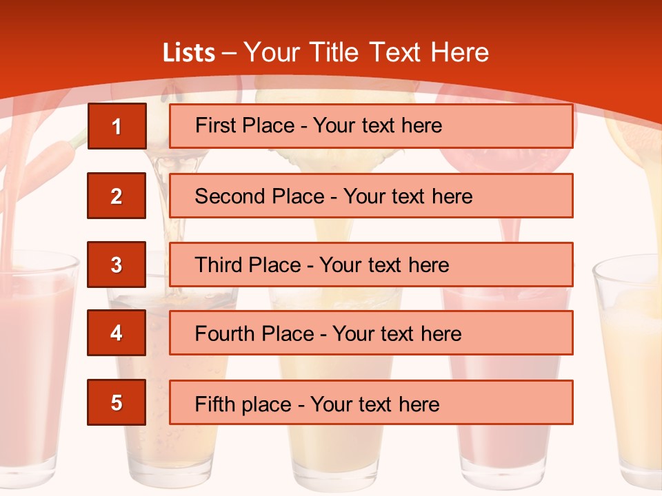 Fruits And Vegetables Juices PowerPoint Template