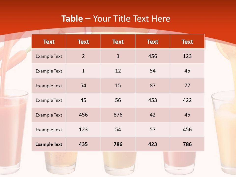 Fruits And Vegetables Juices PowerPoint Template