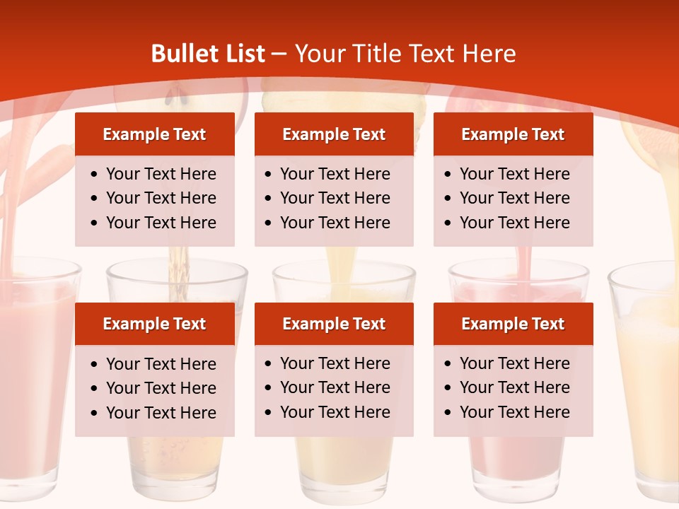 Fruits And Vegetables Juices PowerPoint Template