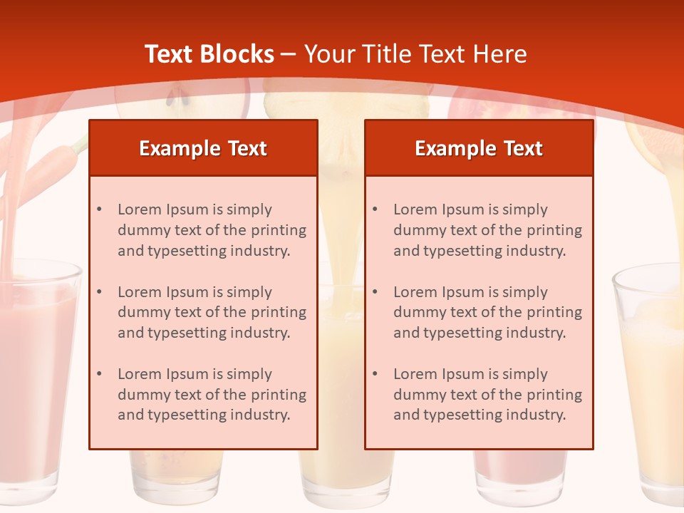 Fruits And Vegetables Juices PowerPoint Template