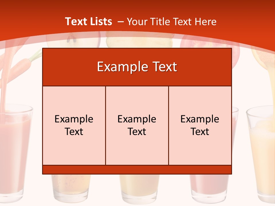 Fruits And Vegetables Juices PowerPoint Template