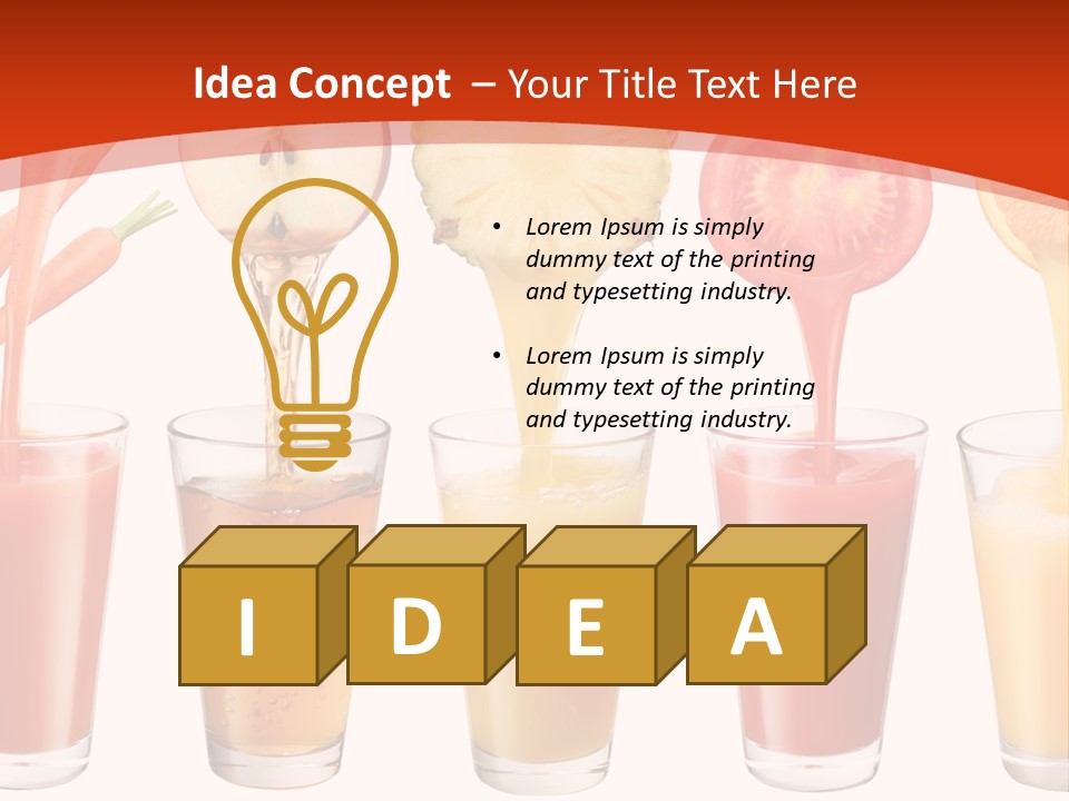 Fruits And Vegetables Juices PowerPoint Template