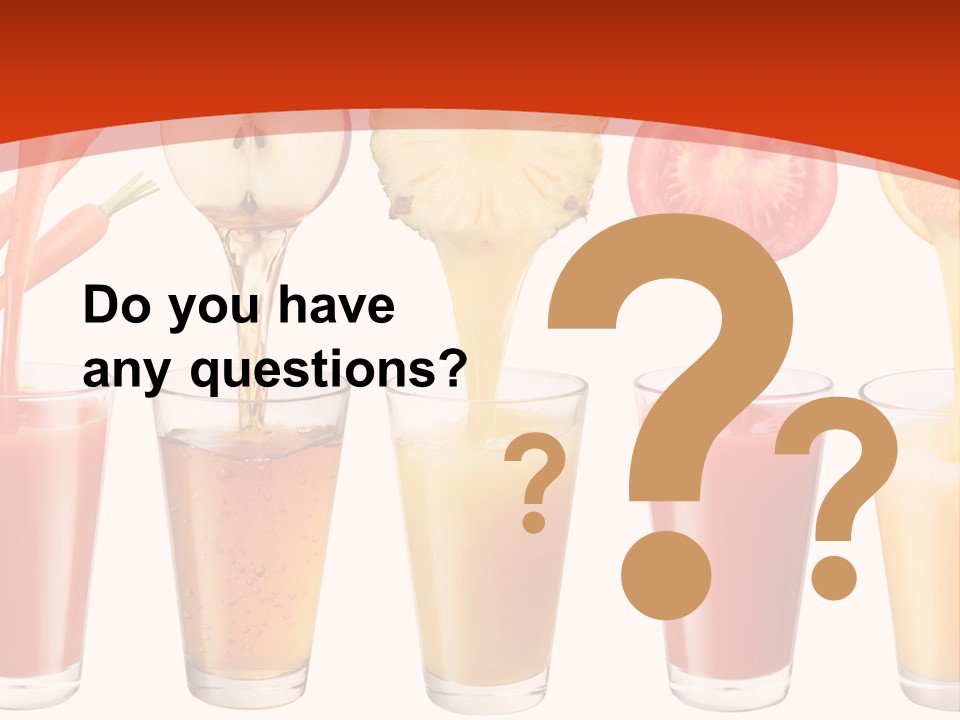 Fruits And Vegetables Juices PowerPoint Template