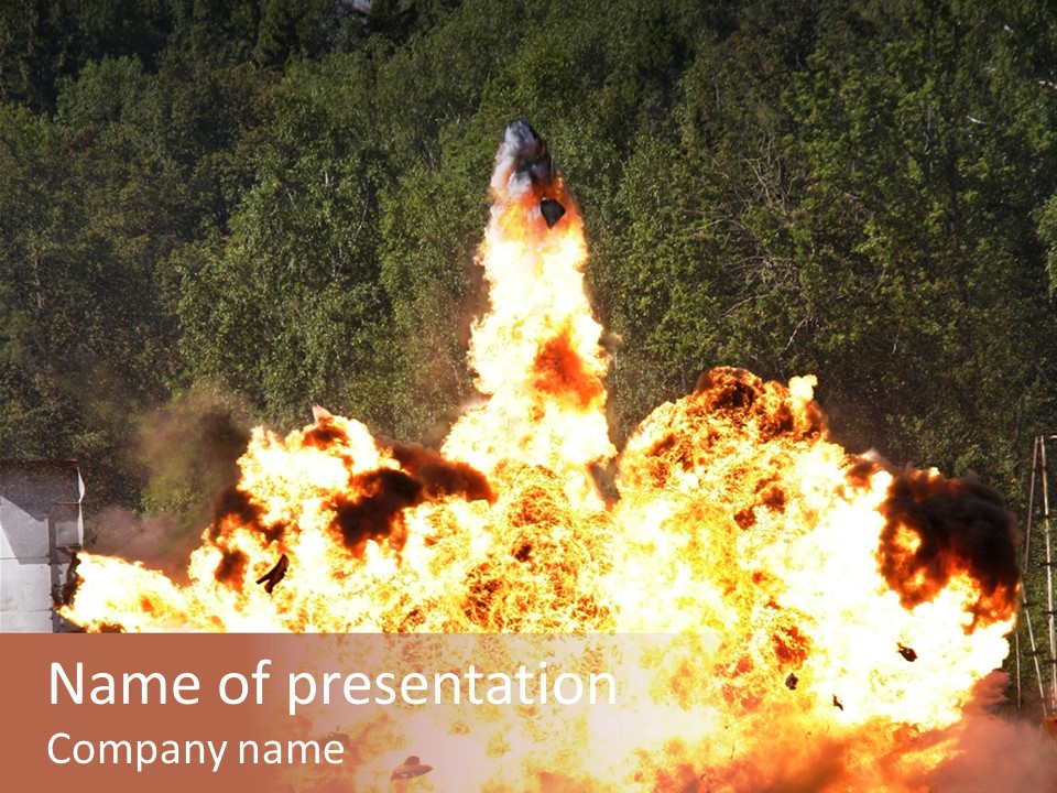 Armed Fire Vehement PowerPoint Template