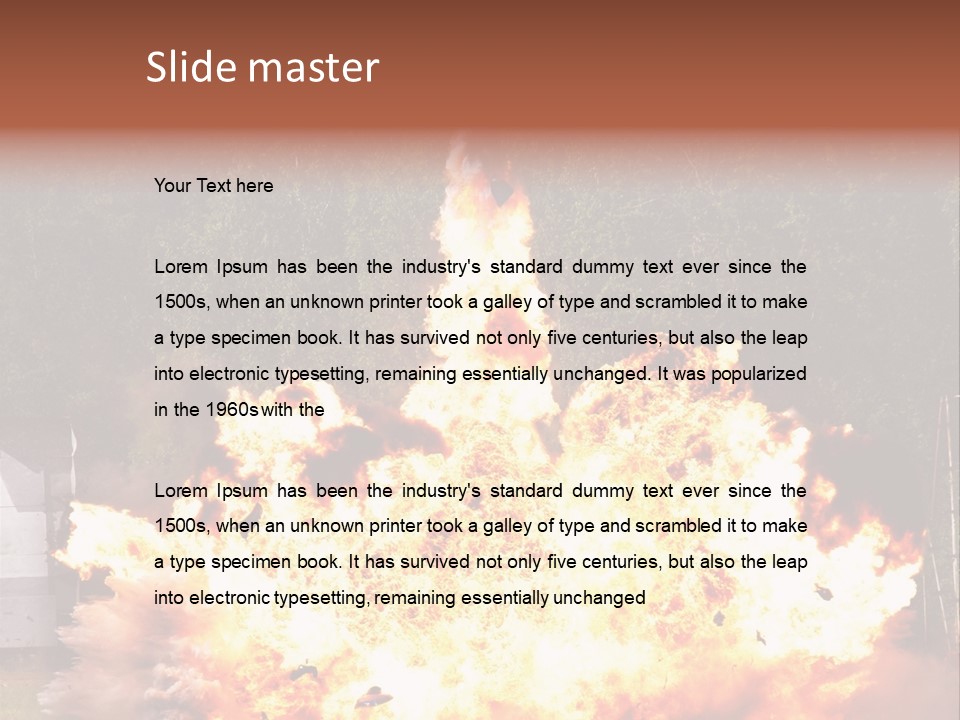 Armed Fire Vehement PowerPoint Template