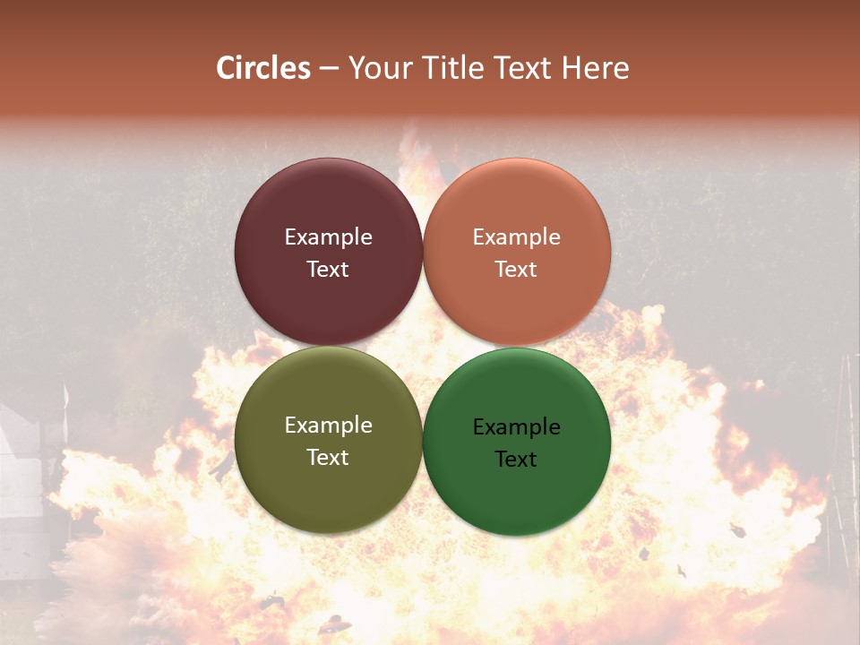 Armed Fire Vehement PowerPoint Template