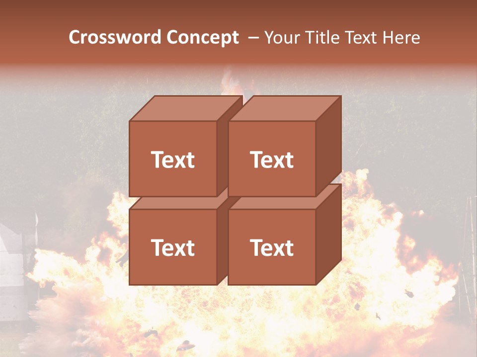 Armed Fire Vehement PowerPoint Template