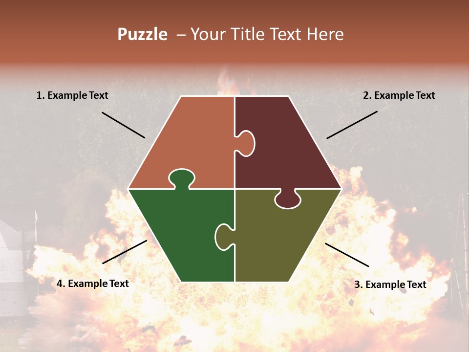 Armed Fire Vehement PowerPoint Template