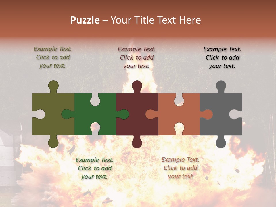 Armed Fire Vehement PowerPoint Template