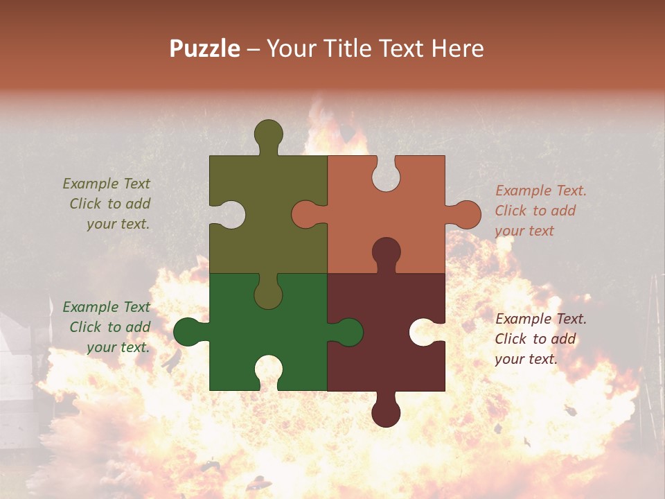 Armed Fire Vehement PowerPoint Template