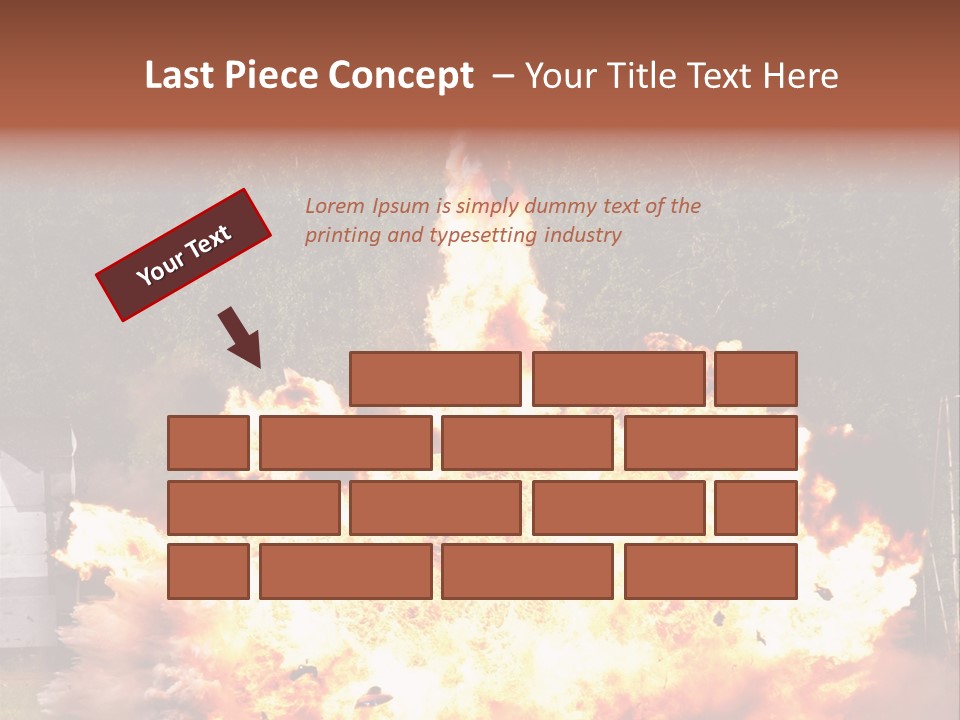 Armed Fire Vehement PowerPoint Template
