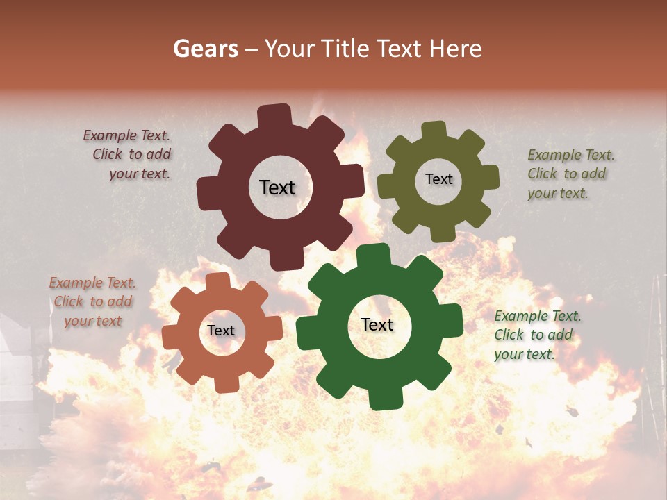 Armed Fire Vehement PowerPoint Template