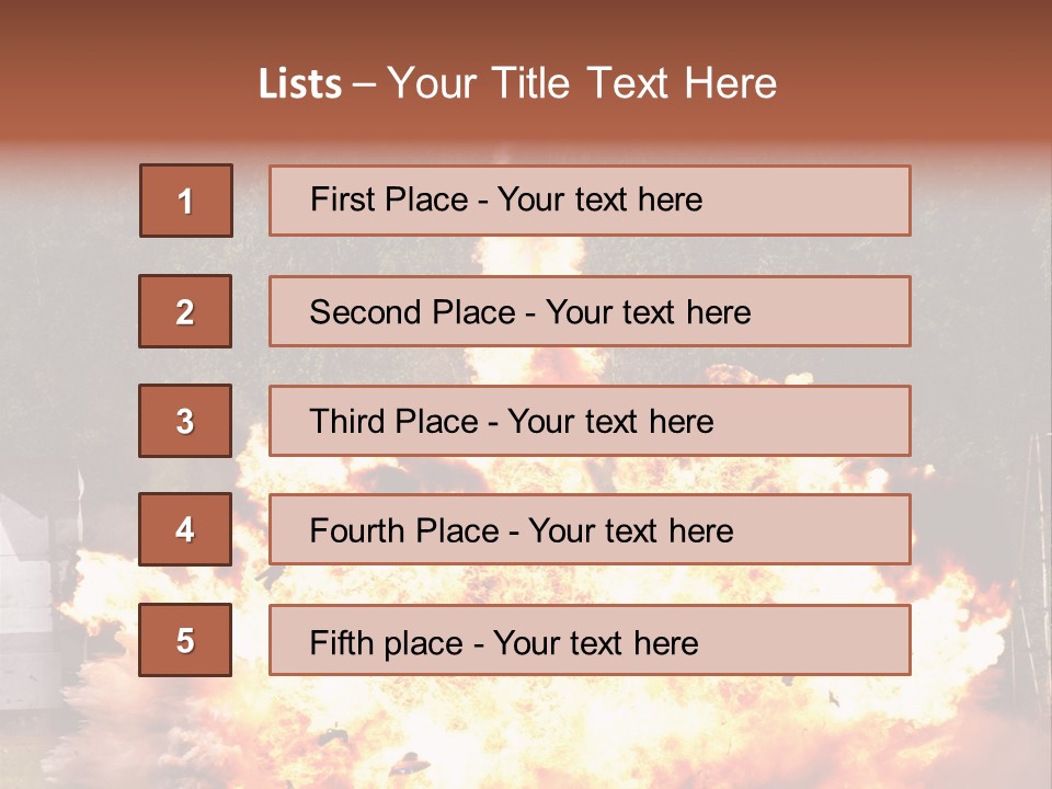 Armed Fire Vehement PowerPoint Template