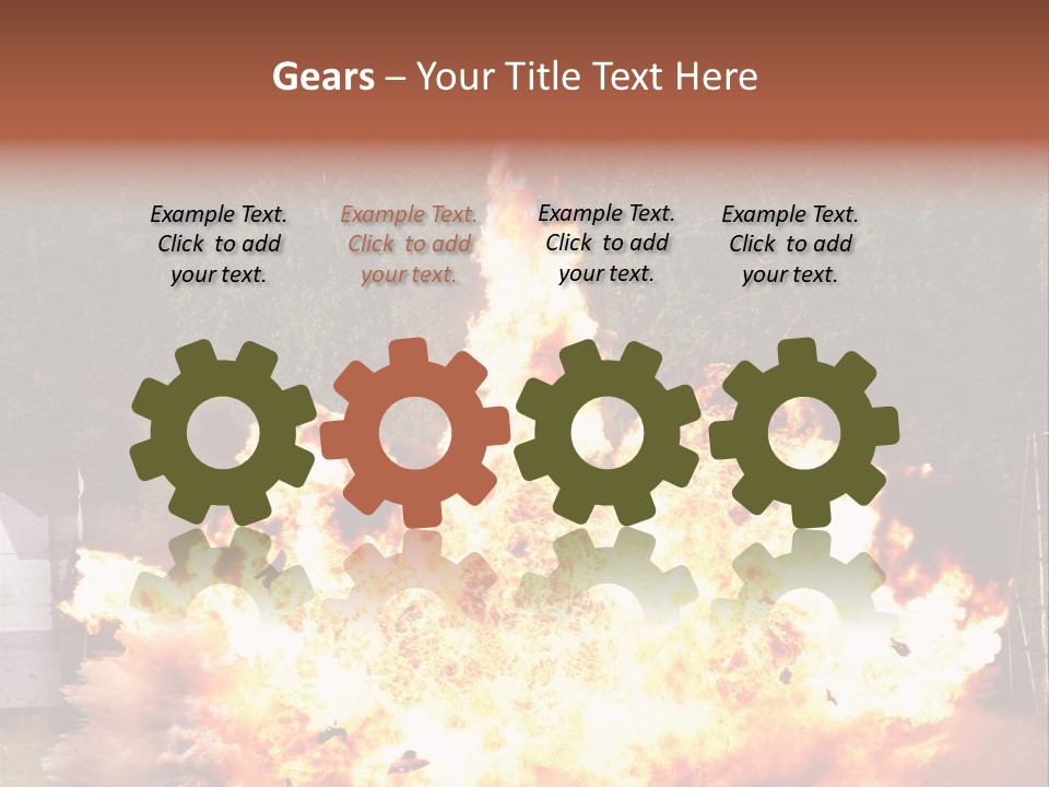 Armed Fire Vehement PowerPoint Template