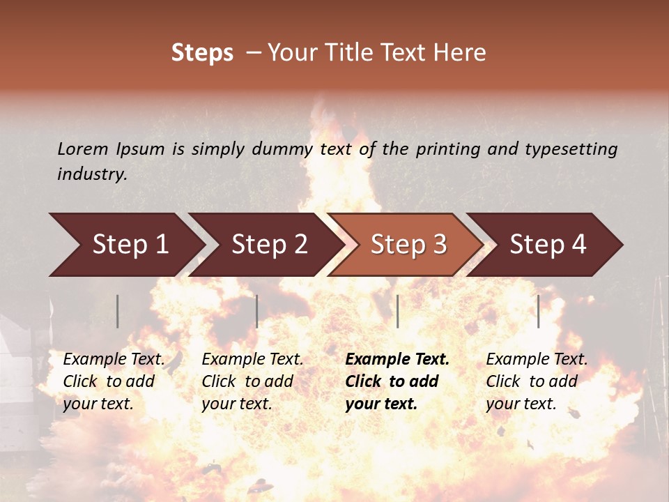 Armed Fire Vehement PowerPoint Template