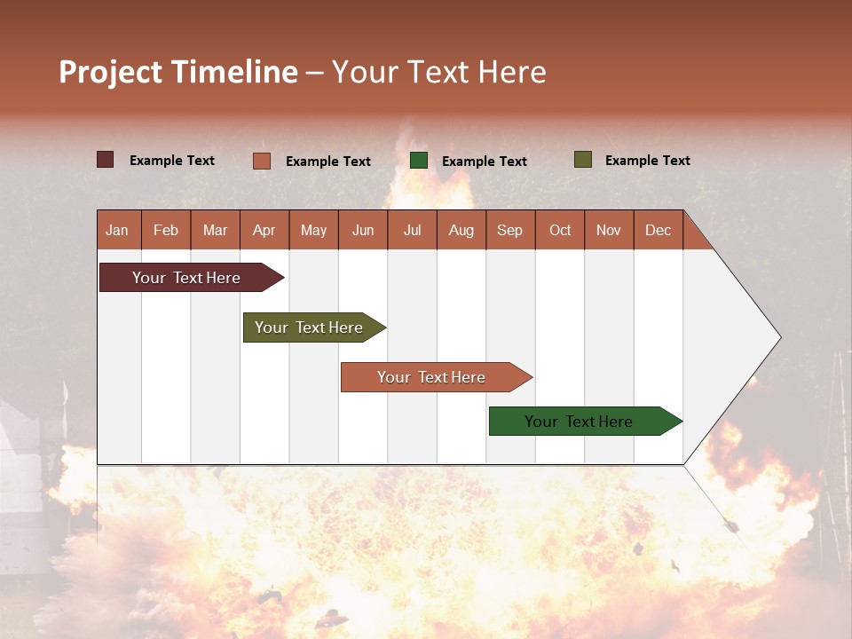 Armed Fire Vehement PowerPoint Template