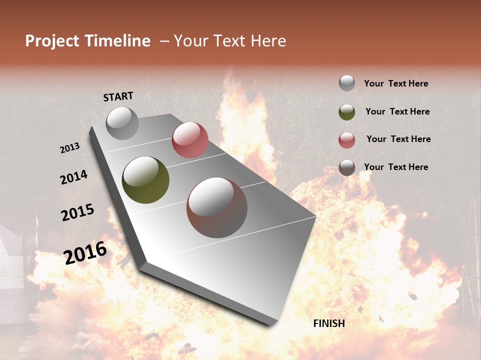 Armed Fire Vehement PowerPoint Template