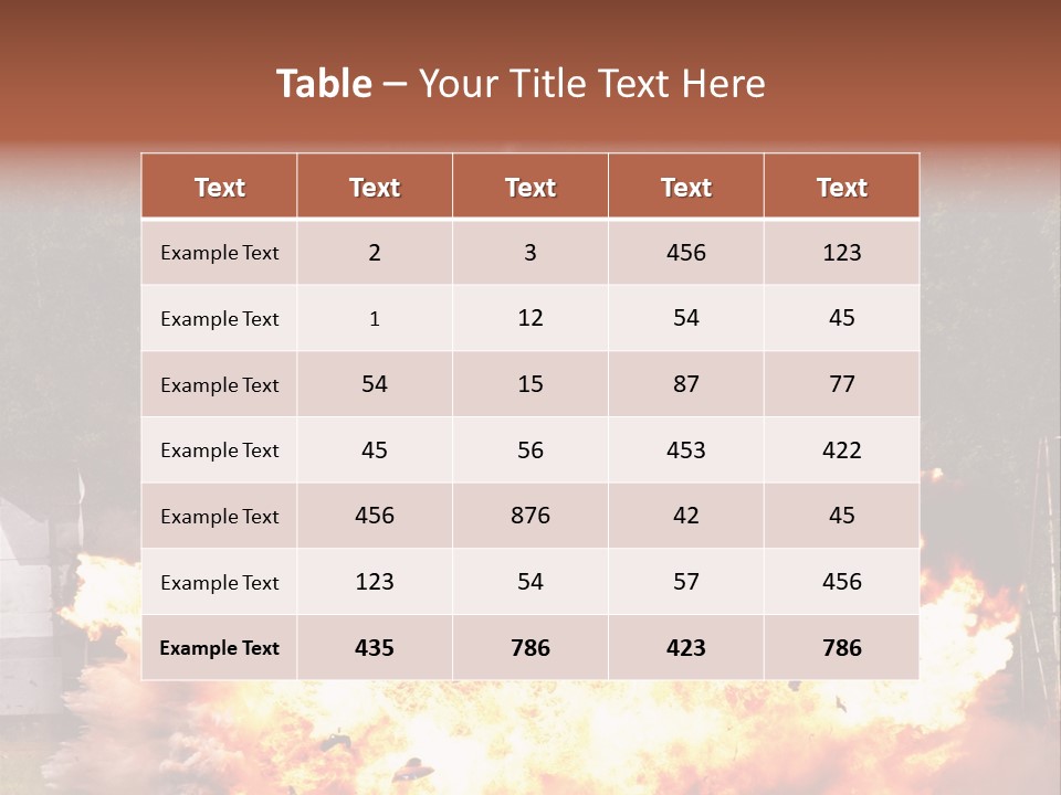 Armed Fire Vehement PowerPoint Template