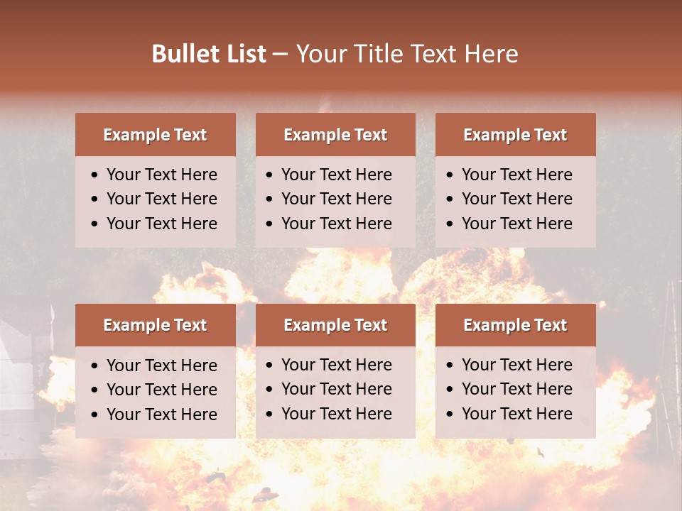 Armed Fire Vehement PowerPoint Template