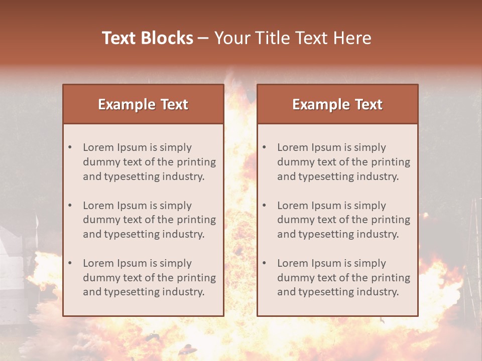 Armed Fire Vehement PowerPoint Template
