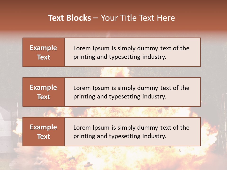 Armed Fire Vehement PowerPoint Template